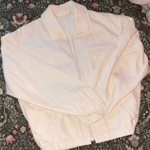 Uniqlo cotton cream white blouson jacket